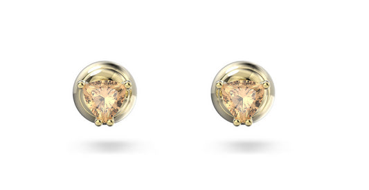 Swarovski 5639116 Orecchini a Lobo Stilla Taglio Trillant Arancioni Plac. Oro