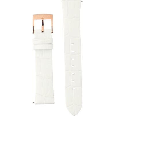 Swarovski 5345733 Cinturino Straps Crystalline Hours Pelle Bianca