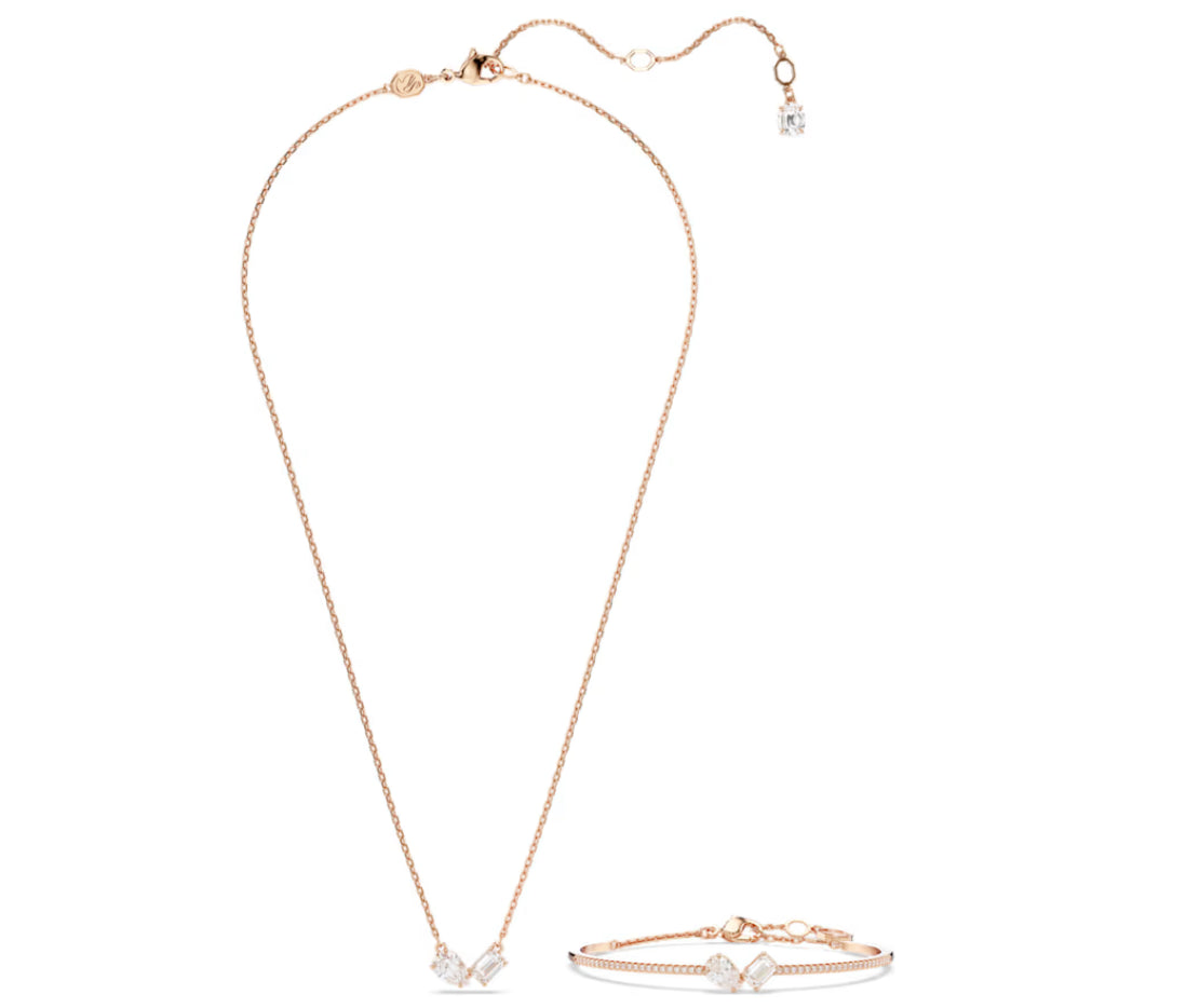 Swarovski 5684779 Set Mesmera Taglio misto Bianco Placcato Oro Rosa