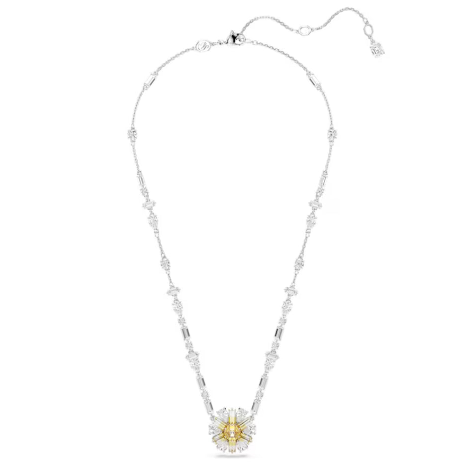 Swarovski 5679916 Collana Idyllia Fiore Giallo Placcato Rodio
