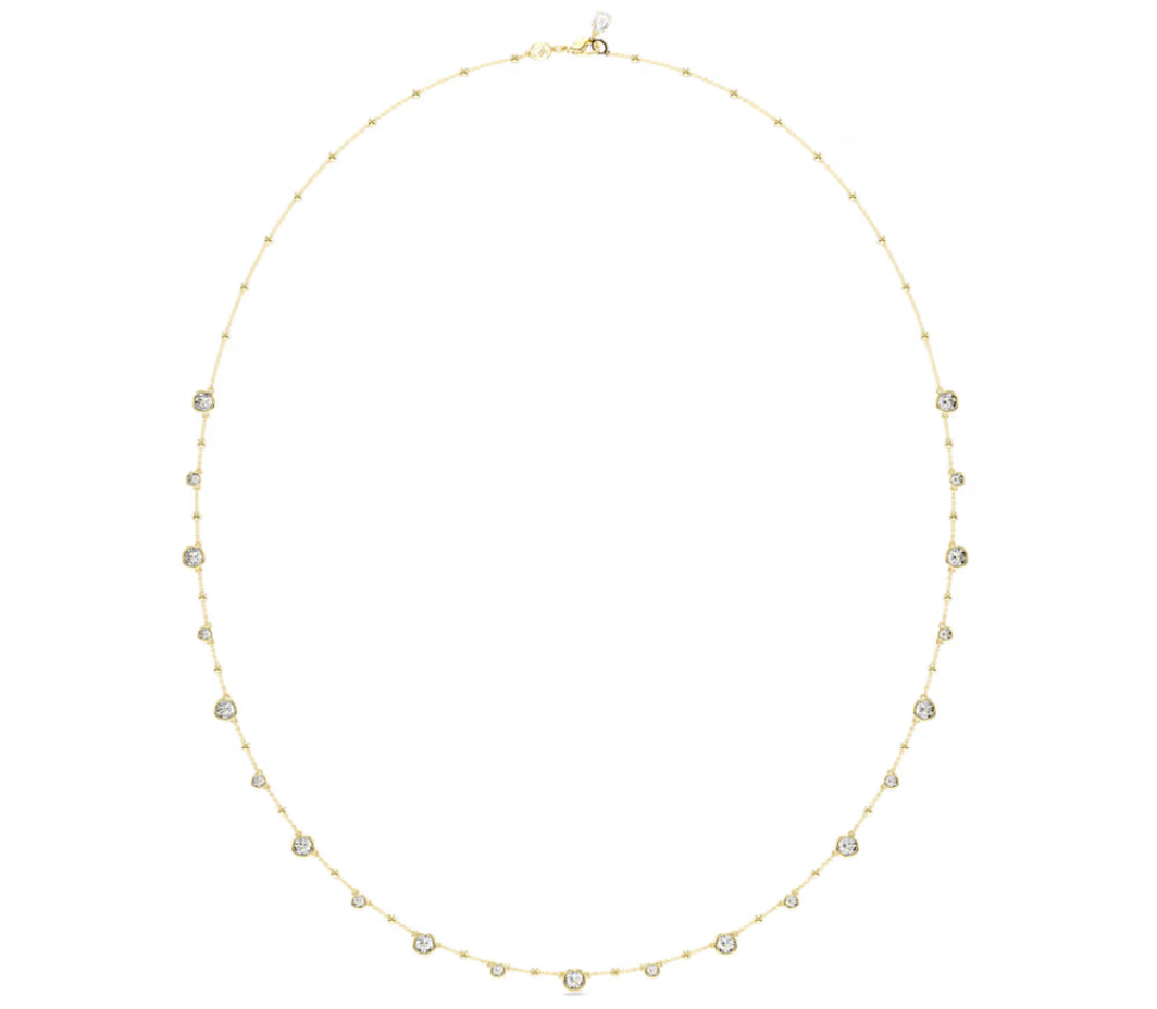 Swarovski 5680091 Collana Imber Taglio tondo Bianca Placcato Oro