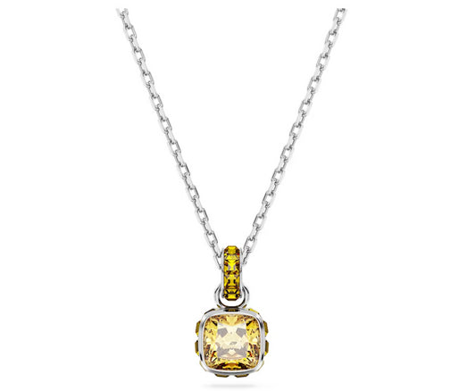Swarovski 5651792 Pendente Birthstone Taglio squadrato Novembre Giallo Pl. Rodio