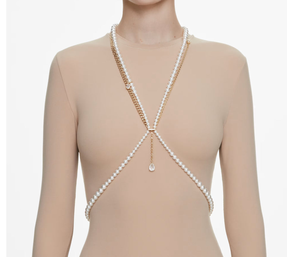 Swarovski 5692401 Gioiello per il corpo Idyllia Crystal pearls bianco Oro