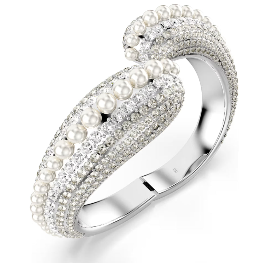 Swarovski 5692108 Bracciale rigido Sublima Crystal Pearl Taglio Round Taglia M