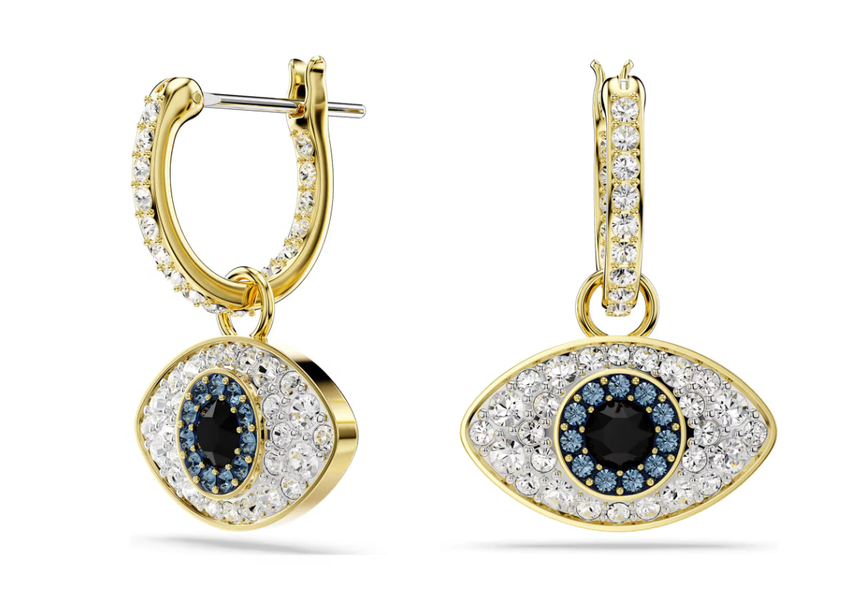 Swarovski 5692163 Orecchini pendenti Symbolica Evil eye Blu Oro