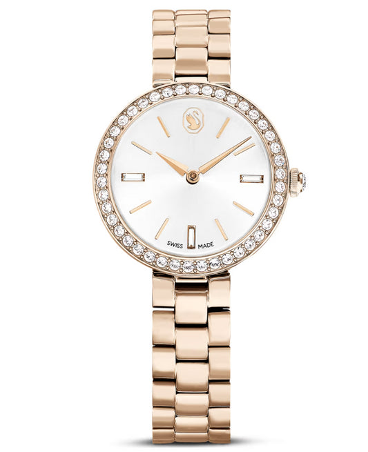 Swarovski 5673013 Orologio Certa Bracciale di metallo Dorato Champagne Dorato