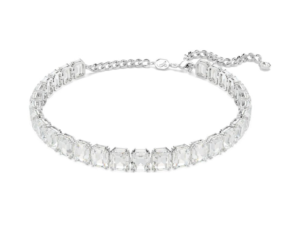 Swarovski 5696292 Girocollo Millenia Taglio ottagonale Bianco Rodio