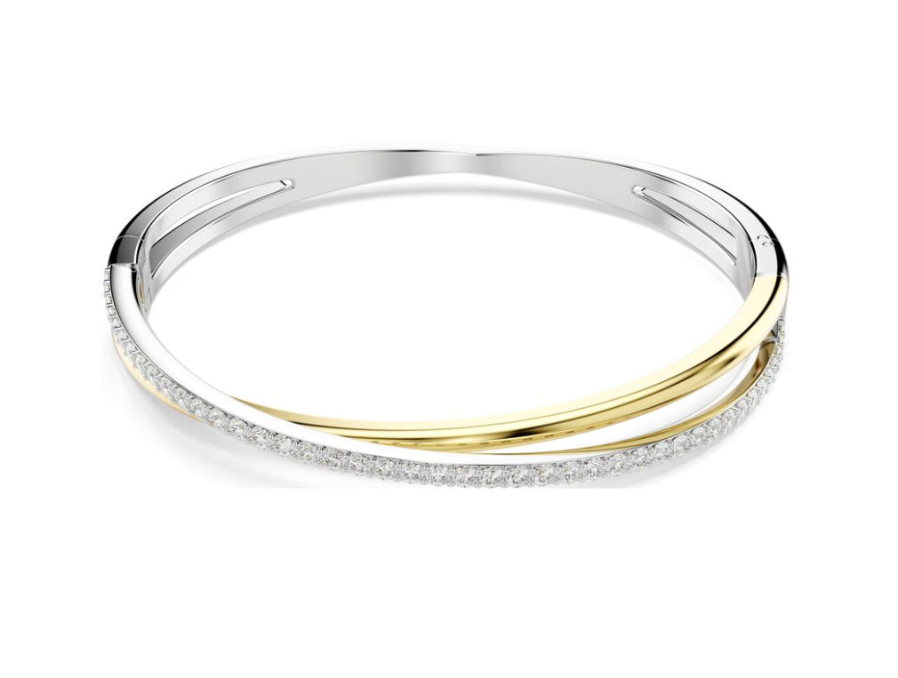 Swarovski 5689720 Bracciale rigido Hyperbola Taglio Round Bianco Mix finiture M