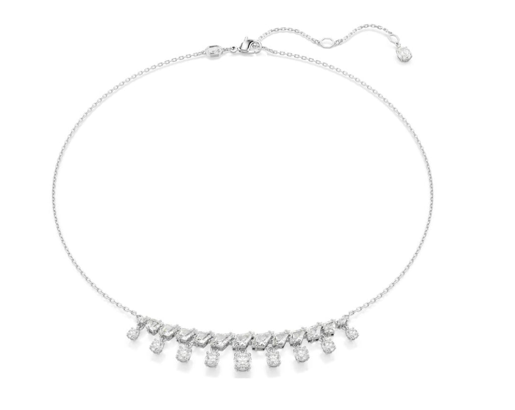 Swarovski 5692637 Collana Idyllia Taglio misto Fiocco Di Neve Bianco Rodio