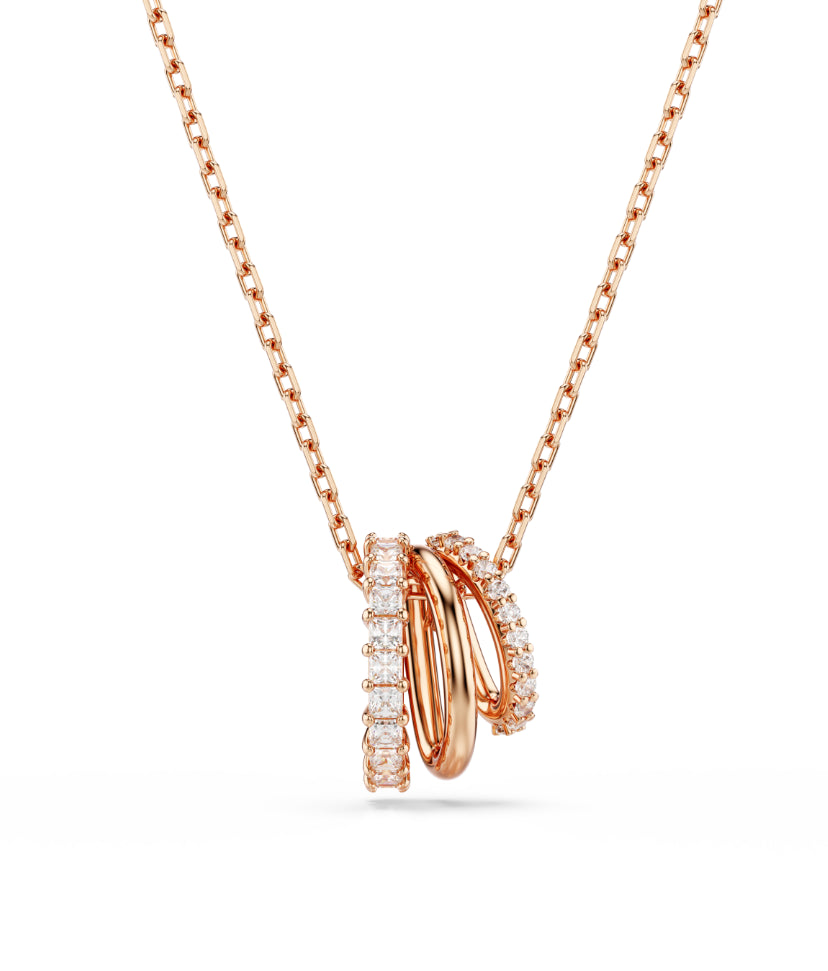 Swarovski 5701494 Pendente Hyperbola Taglio misto Bianco Oro Rosa