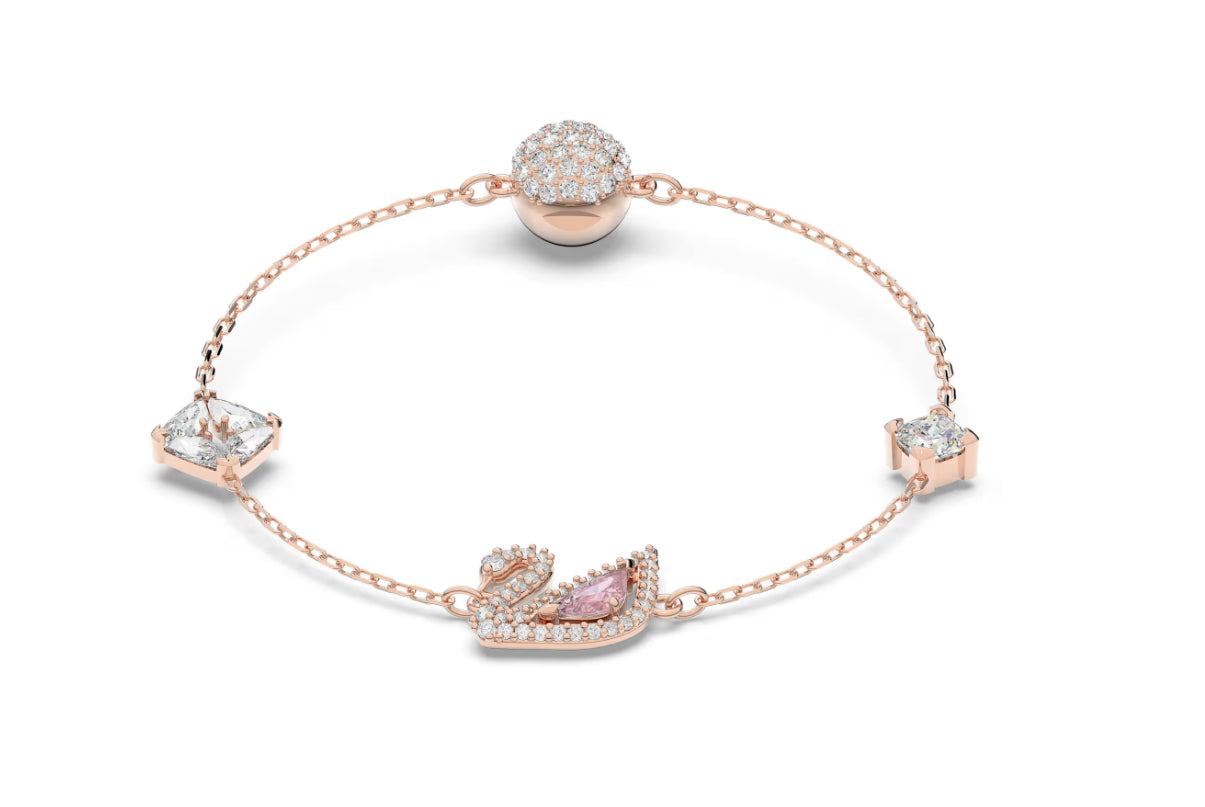 Swarovski 5485876 Braccialetto Swan Cigno Rosa