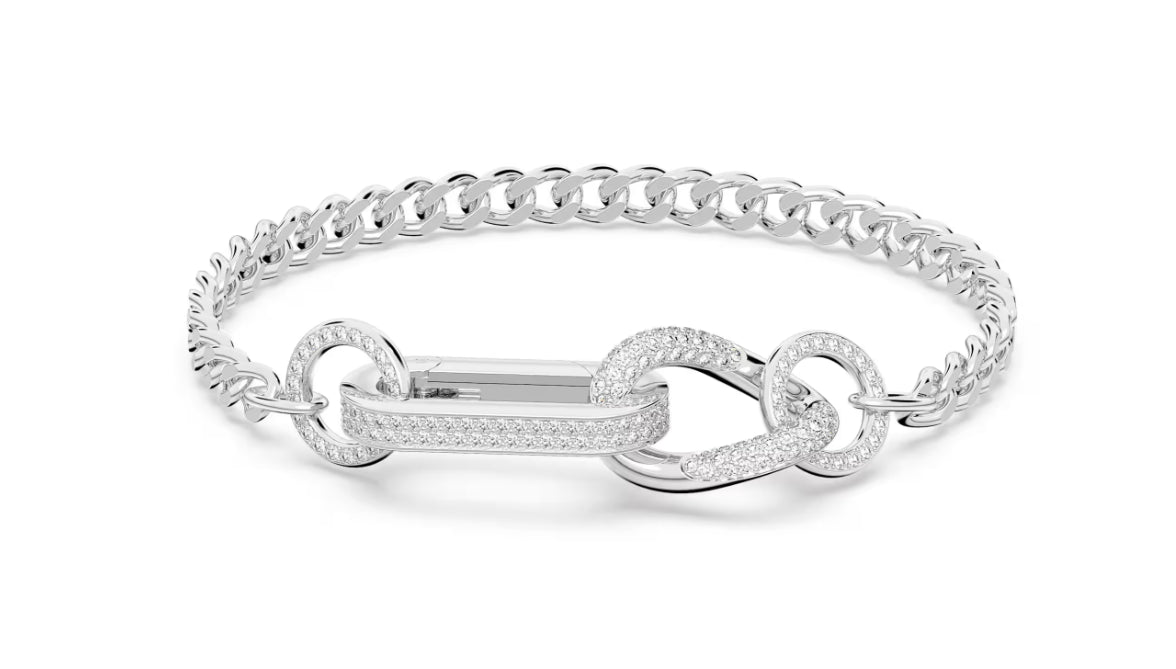 Swarovski 5642599 Braccialetto Dextera Pave Link misti Bianco Placcato rodio