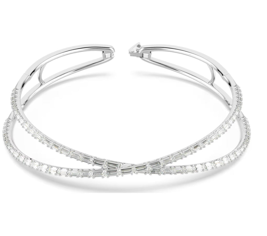 Swarovski 5679426 Girocollo Hyperbola Infinito Bianco Placcato rodio