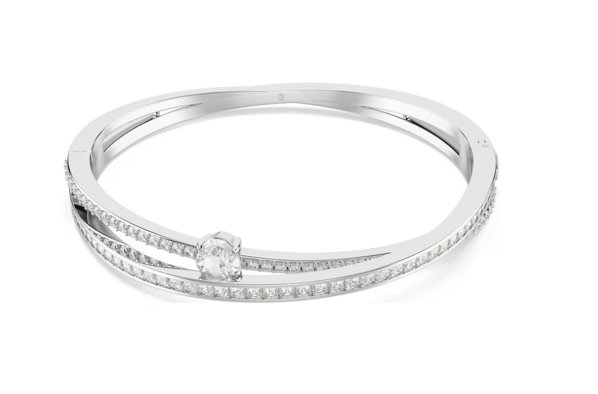 Swarovski 5691225 Bracciale rigido Hyperbola Bianco taglia M