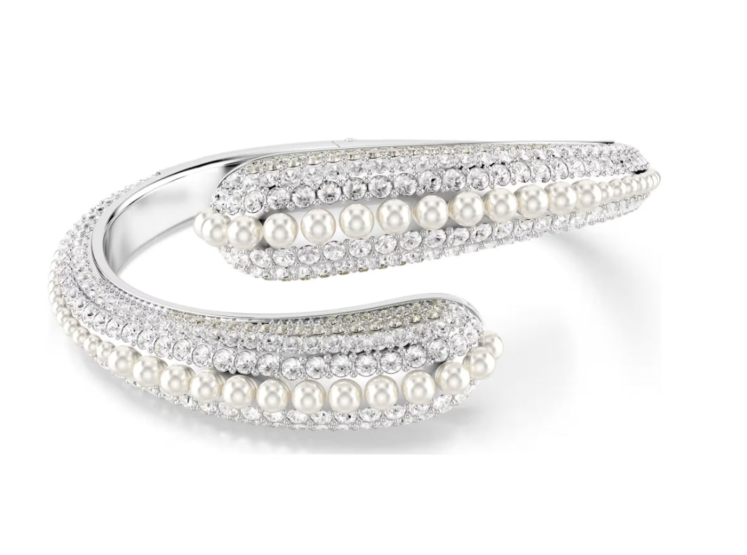 Swarovski 5700924 Bracciale rigido Sublima Crystal Pearl Taglia L