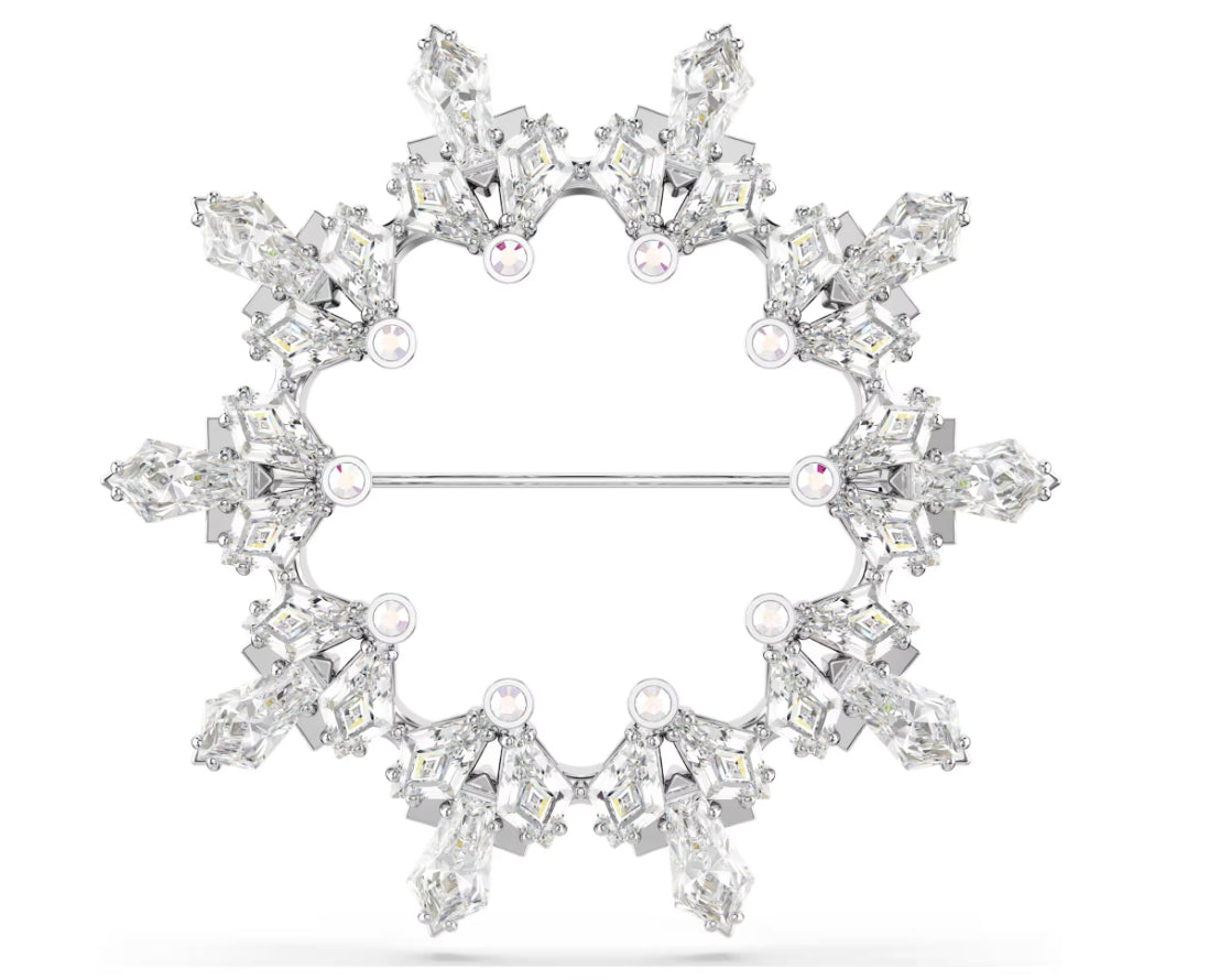 Swarovski 5705397 Spilla Idyllia Taglio misto Fiocco Di Neve