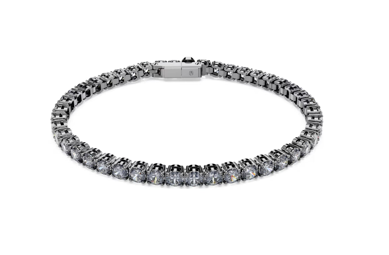 Swarovski 5706561 braccialetto Matrix Tennis Grigio Placcato rutenio Taglia XL