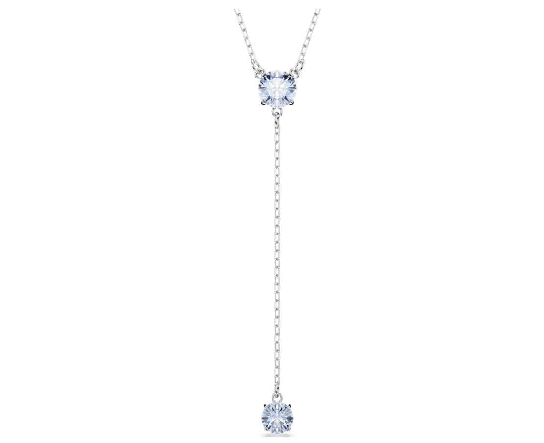 Swarovski 5723571 Collana a Y Attract Taglio Round Blu