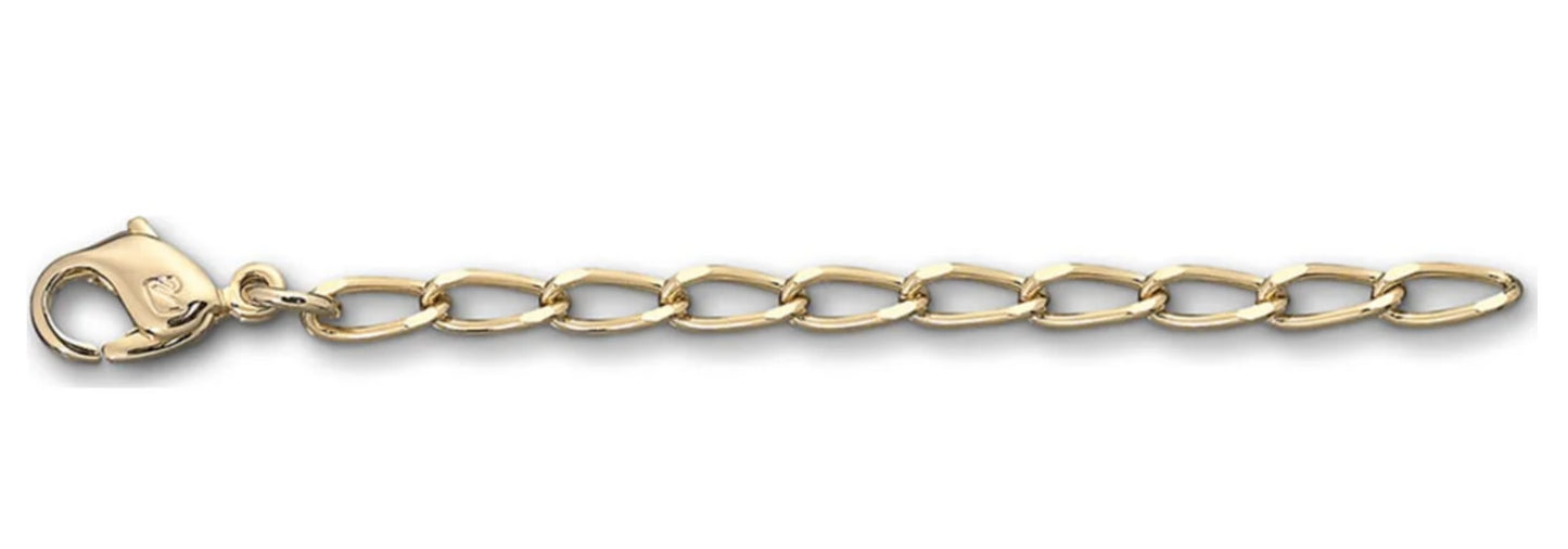 Swarovski 904187 Extender Yellow Gold Tone Curved