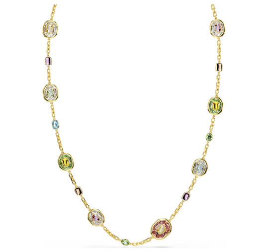 Swarovski 5705581 Collana Chroma Multicolore, Placcato color oro