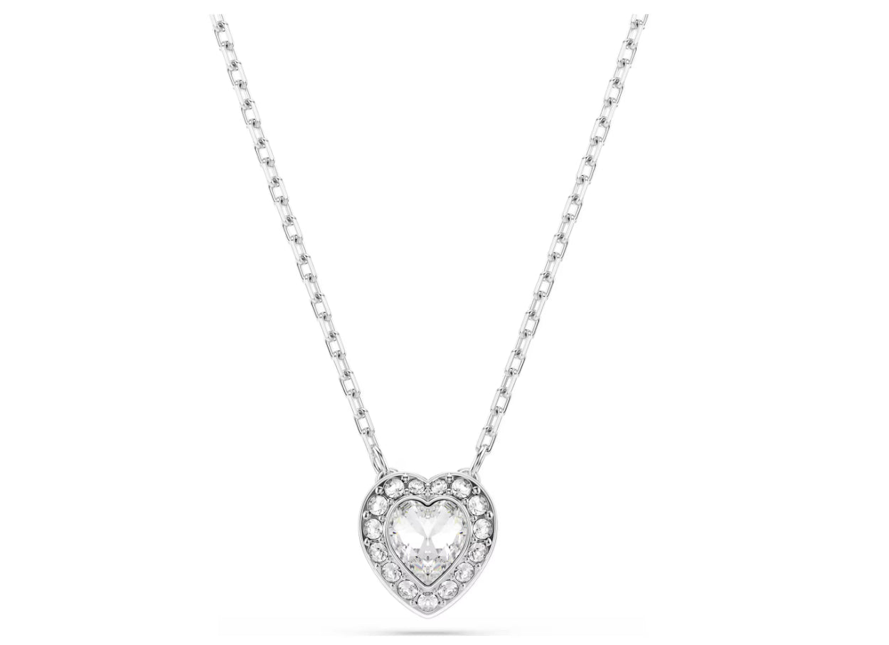 Swarovski 5720852 Pendente Ariana Grande Cuore, Bianco, Placcato rodio