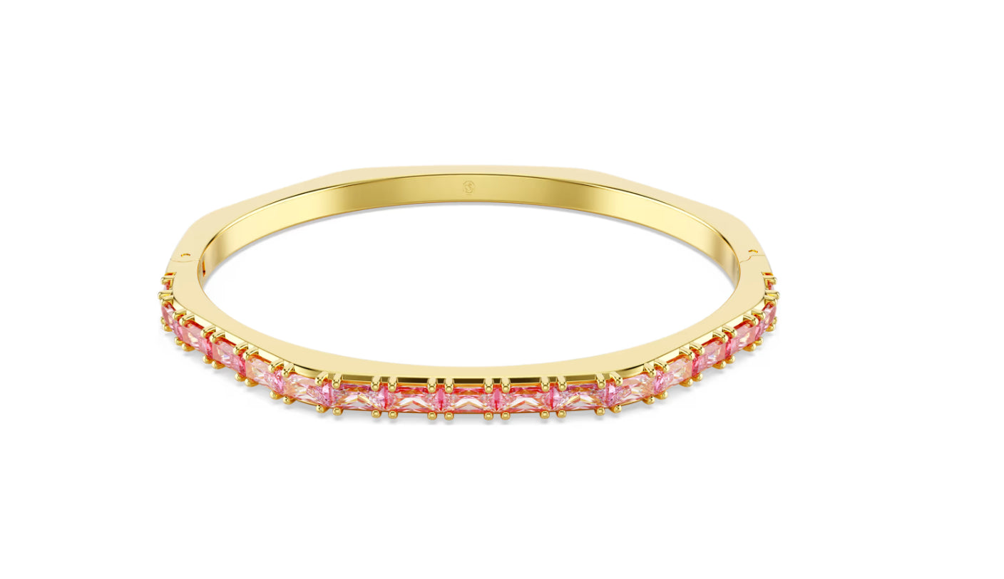 Swarovski 5705791 Bracciale rigido Matrix Forma ottagonale Rosa taglia M