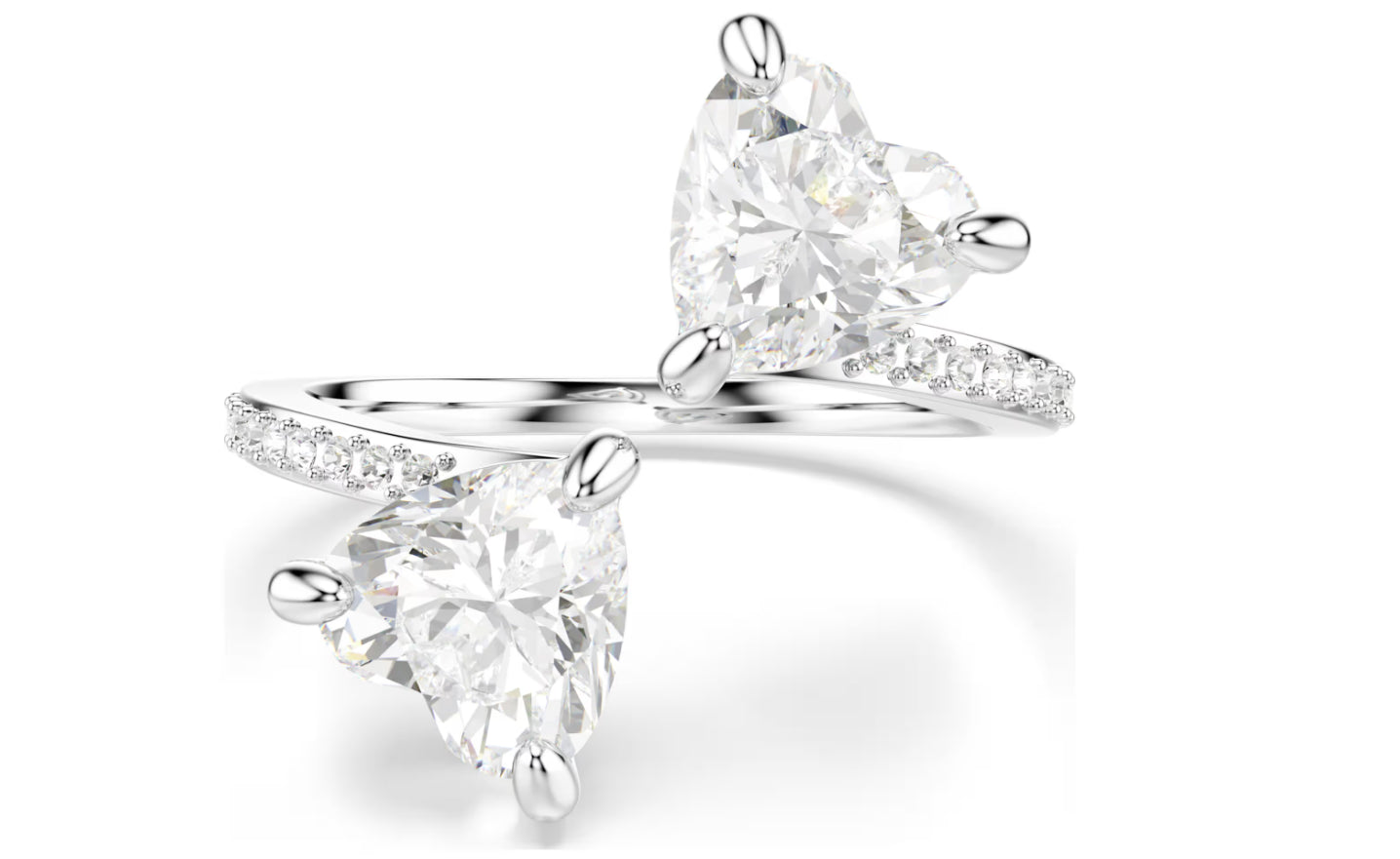 Swarovski 5705591 Anello aperto Mesmera Attract Cuore, Bianco Taglia 55