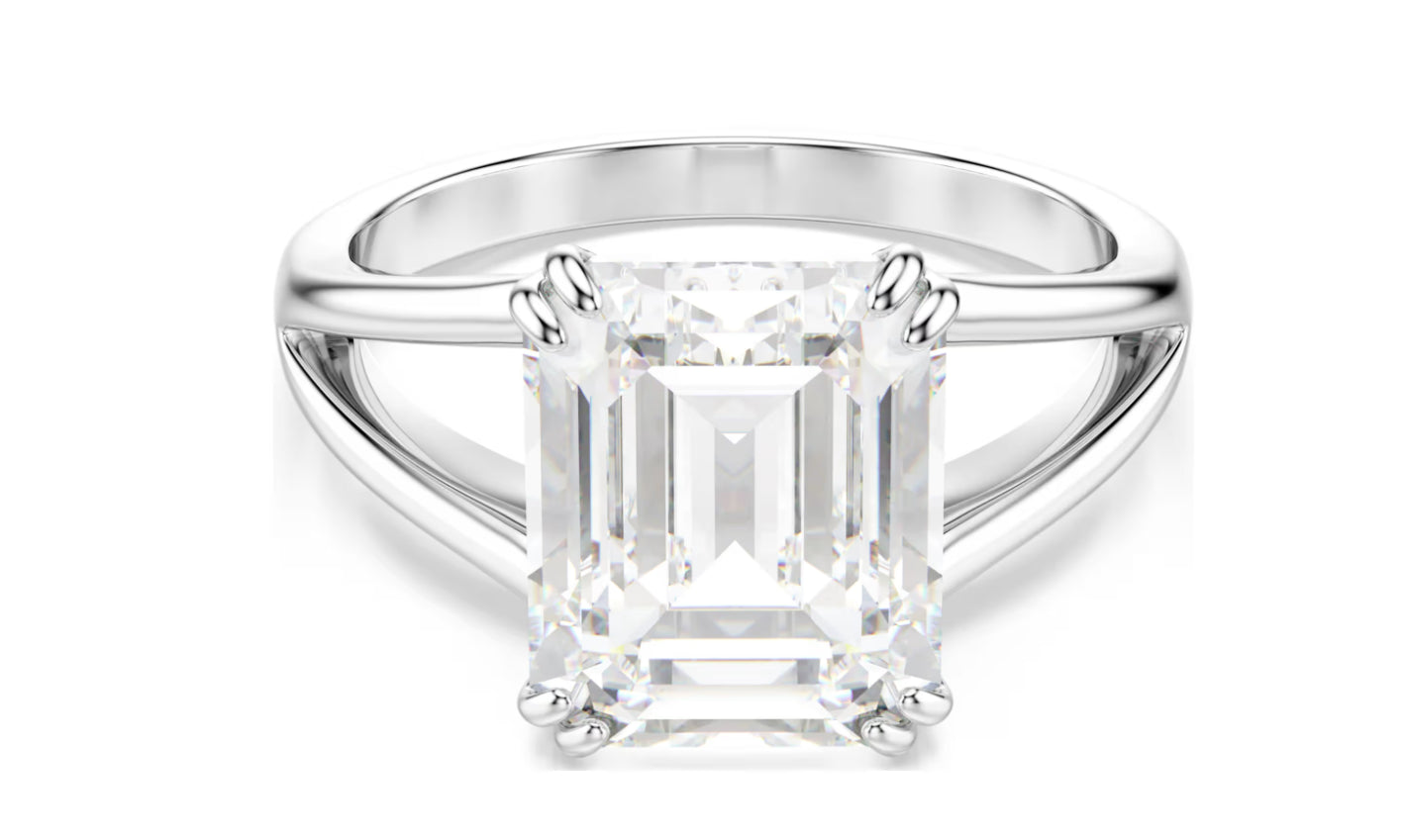 Swarovski 5717876 Anello Stilla Taglio ottagonale, Bianco taglia 58