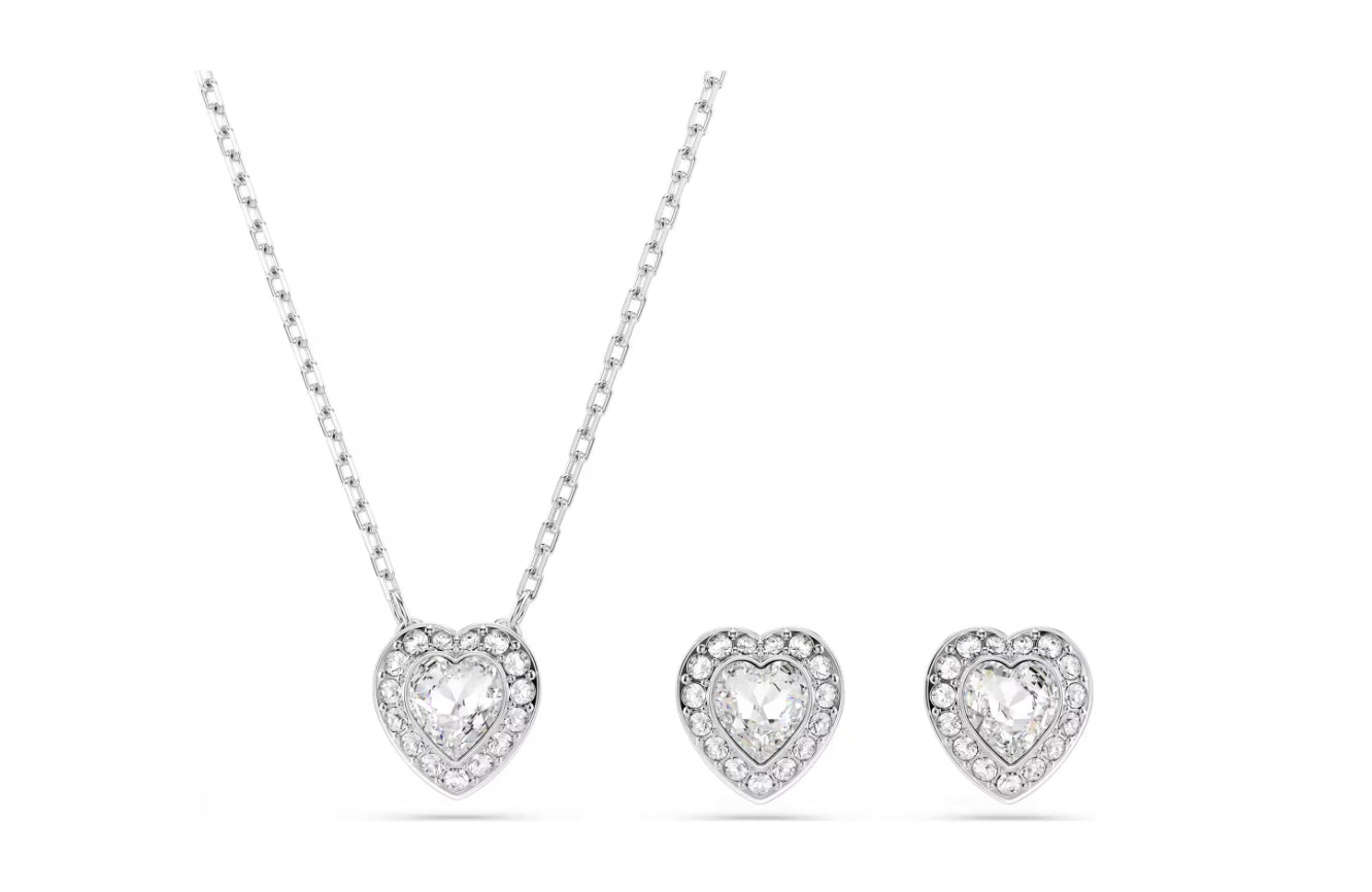 Swarovski 5720849 Set Ariana Grande Cuore, Bianco, Placcato rodio