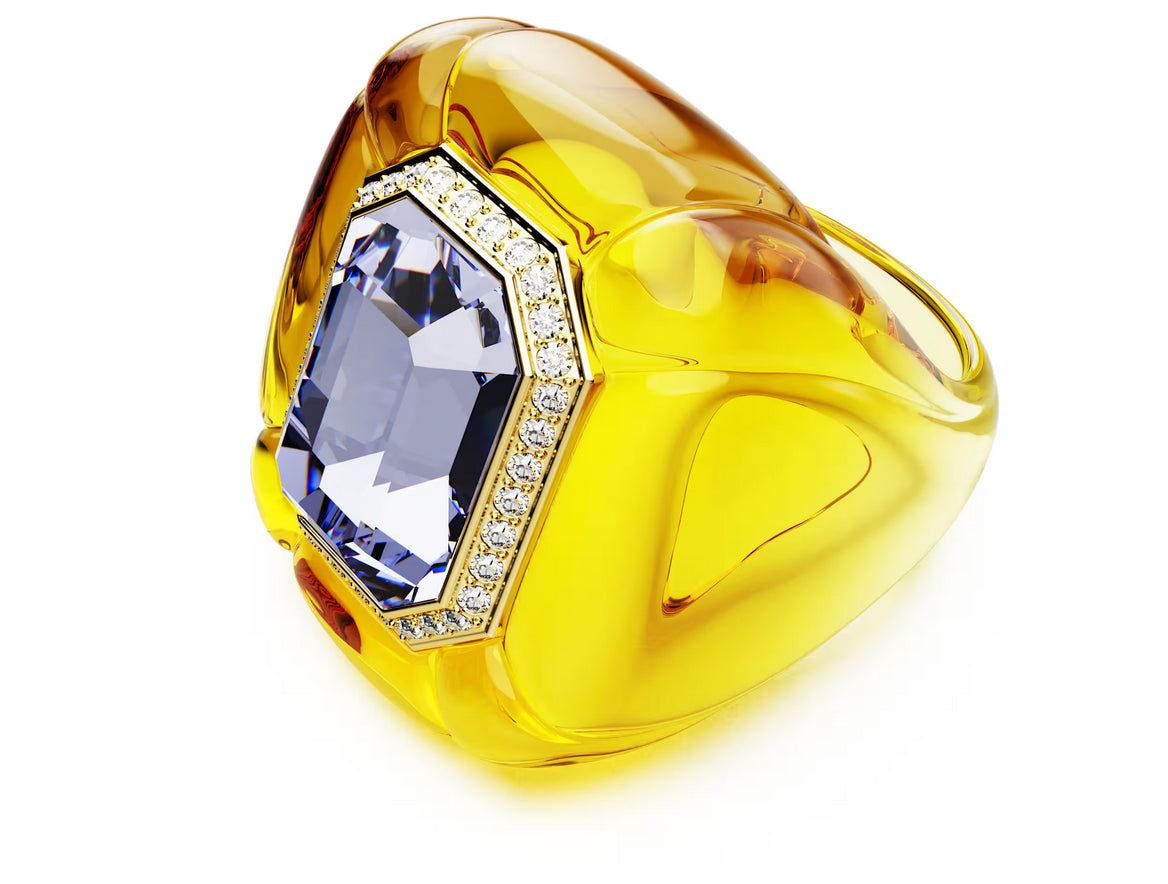 Swarovski 5709974 Anello cocktail Dulcis Taglio Cushion Pave Giallo Taglia 58