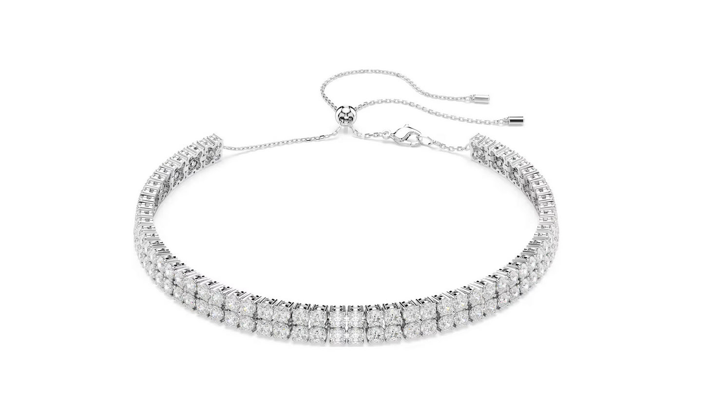 Swarovski 5708936 Girocollo Matrix Bianco Placcato rodio