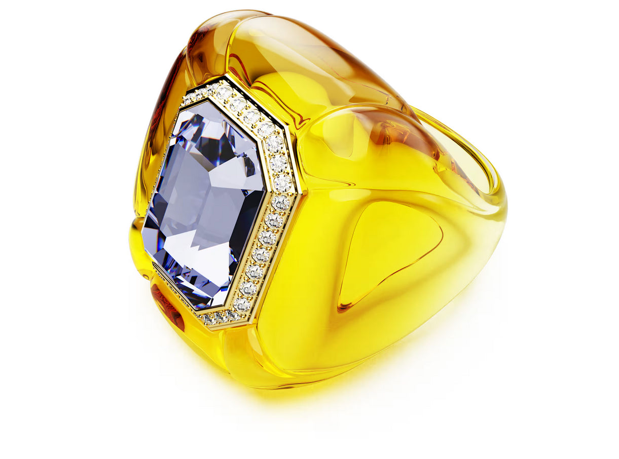 Swarovski 5709973 Anello cocktail Dulcis Taglio Cushion Giallo taglia 50