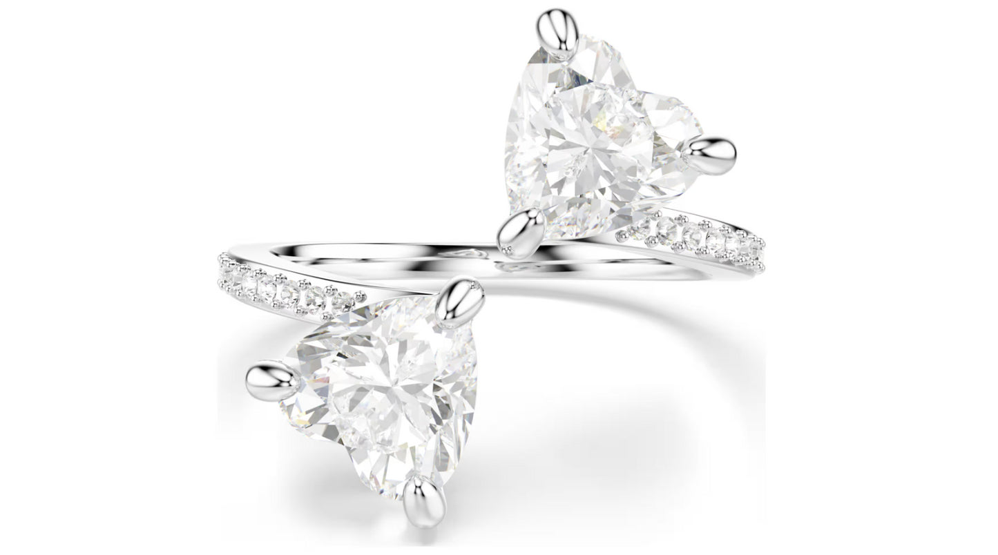Swarovski 5705592 Anello aperto Mesmera Attract Cuore Bianco Taglia 50