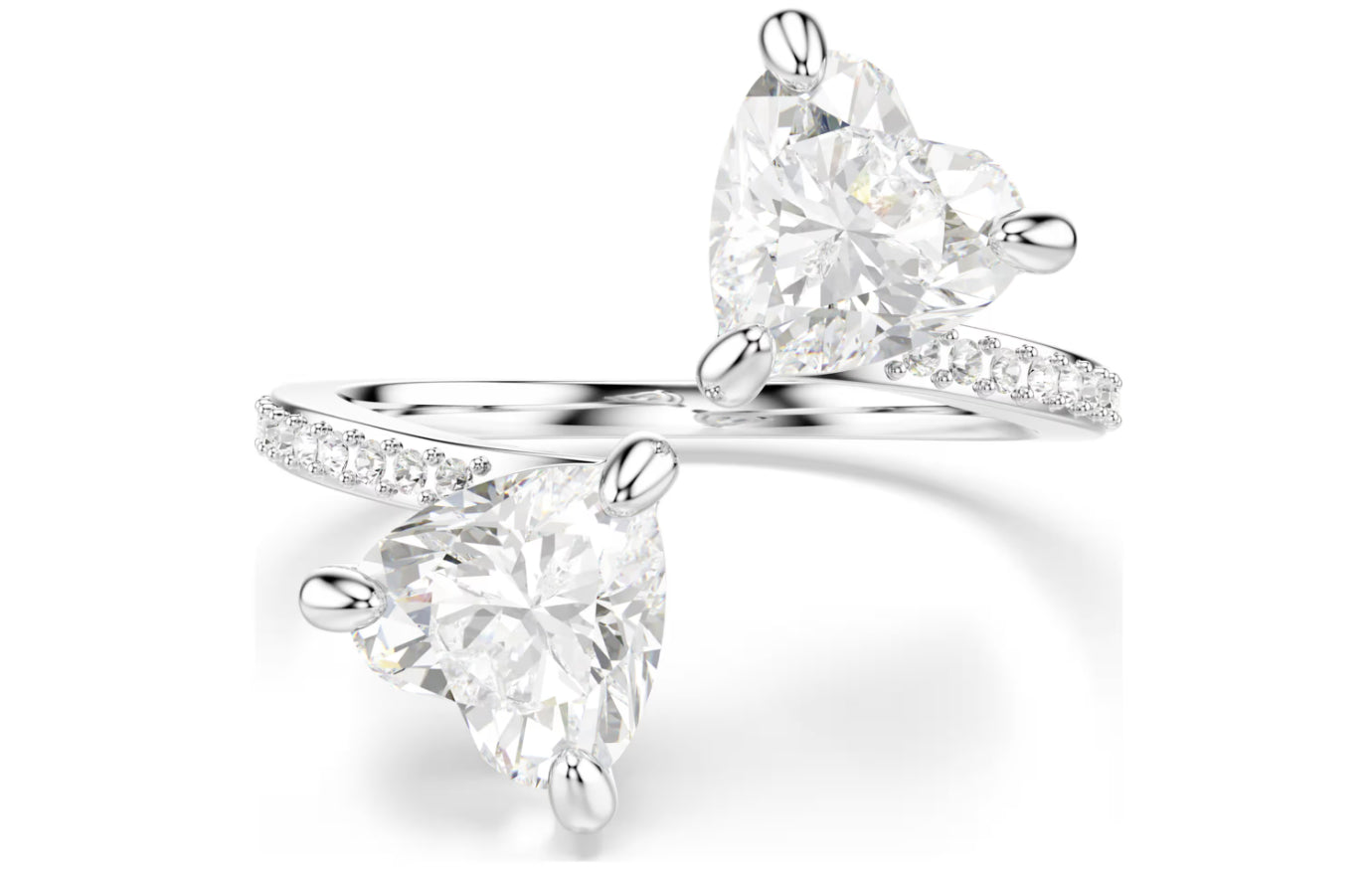 Swarovski 5705593 Anello aperto Mesmera Attract Cuore, Bianco Taglia 52