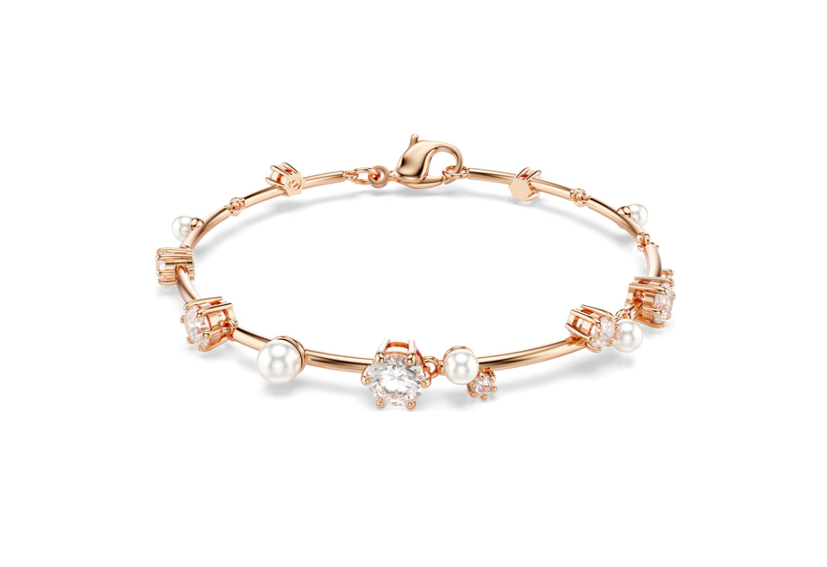 Swarovski 5729505 Bracciale Constella Perla di cristallo, Tagli rotondi Bianco