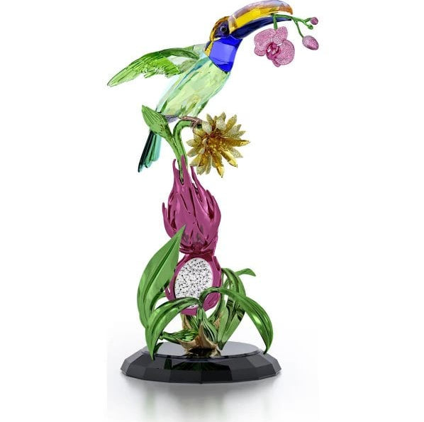 Swarovski 5688469 Idyllia Toucan and Dragon Fruit Totem