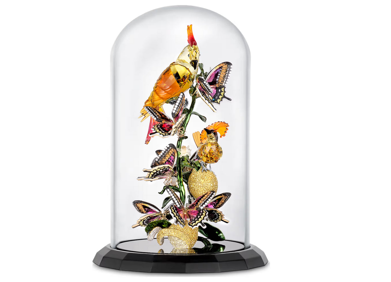 Swarovski 5652388 Idyllia Campana di Vetro Uccelli e Farfalle