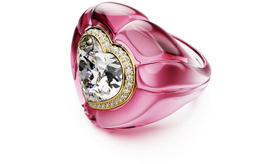 Swarovski 5709996 Anello cocktail Dulcis Cuore Rosa Taglia 55