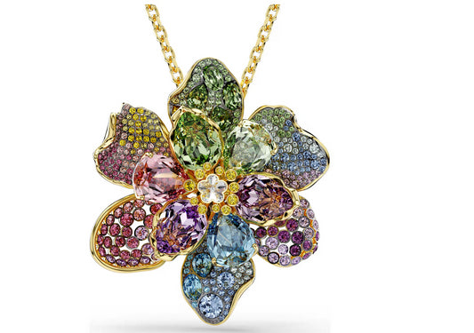 SWAROVSKI 5709952 Pendente e spilla Idyllia Fiore, Multicolore