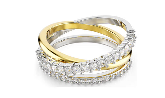 SWAROVSKI 5714165 Anello Hyperbola Taglio misto, Bianco Taglia 60