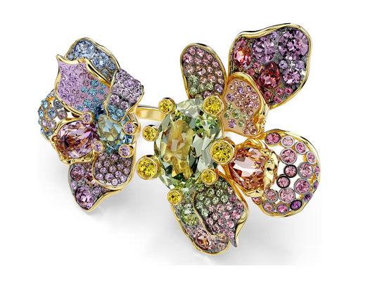 SWAROVSKI 5721595 Anello Idyllia Fiore, Multicolore Taglia 50