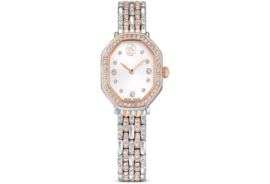 SWAROVSKI 5715521 Orologio Dextera Octagon argentato Finitura in tono oro rosa