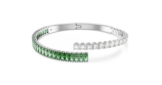 SWAROVSKI 5722460 Bracciale rigido Matrix Taglio misto Verde taglia S