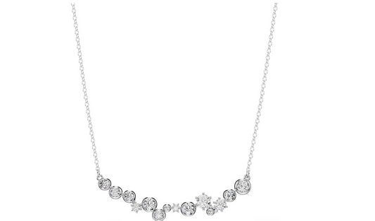 SWAROVSKI 5722473 Collana Constella Taglio misto Bianca Placcato rodio