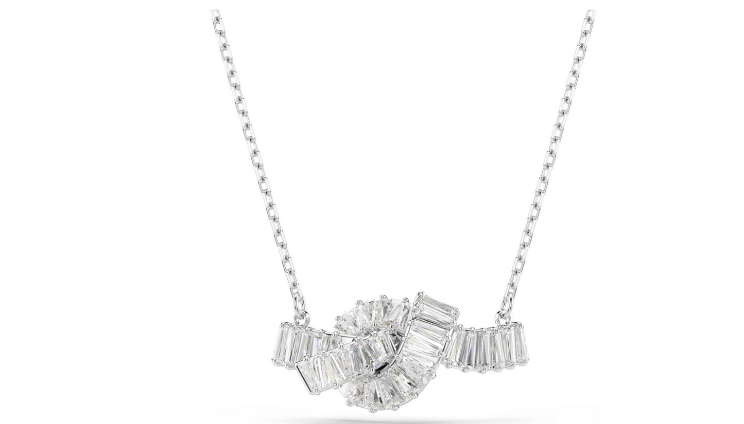 SWAROVSKI 5728553 Pendente Matrix Nodo Bianco Placcato rodio