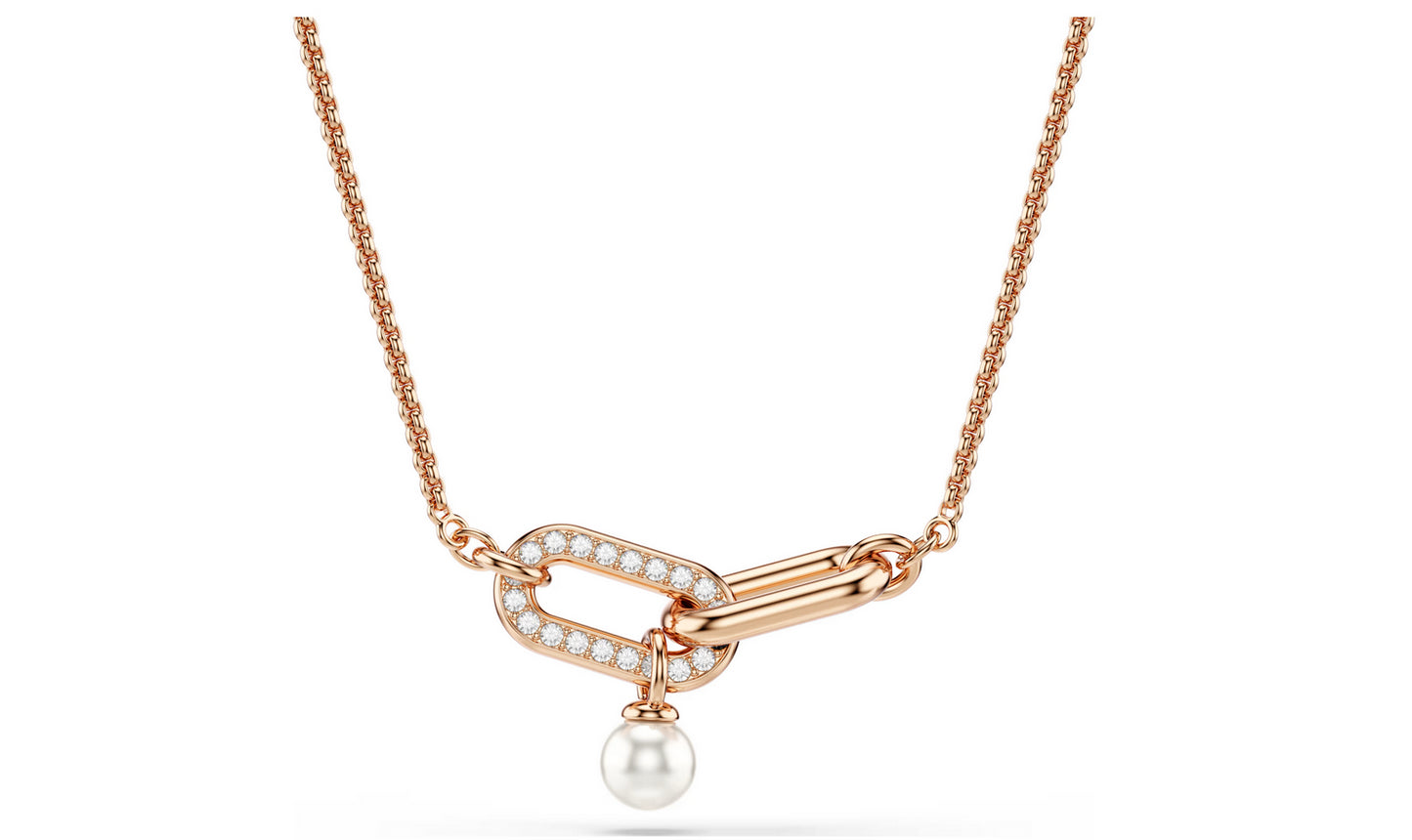 SWAROVSKI 5728589 Pendente Constella Crystal Pearl Taglio Round Bianco