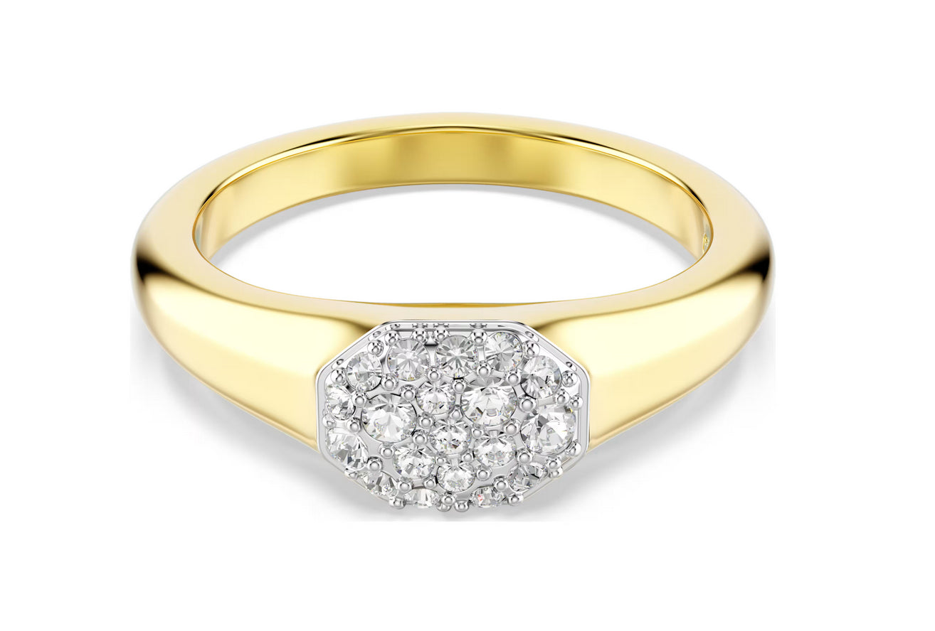 SWAROVSKI 5732854 Anello Dextera Taglio misto Bianco Placcato oro Taglia 55