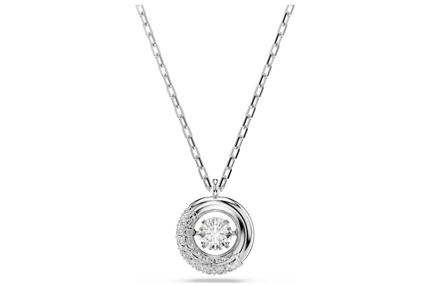 SWAROVSKI 5733400 Pendente Dextera Taglio Round Bianco Placcato rodio