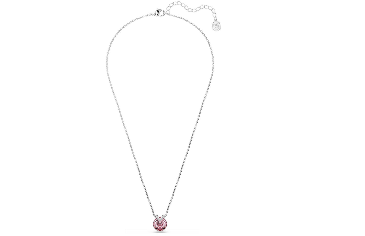 SWAROVSKI 5734230 Pendente Bella V Taglio Round Rosa Placcato rodio