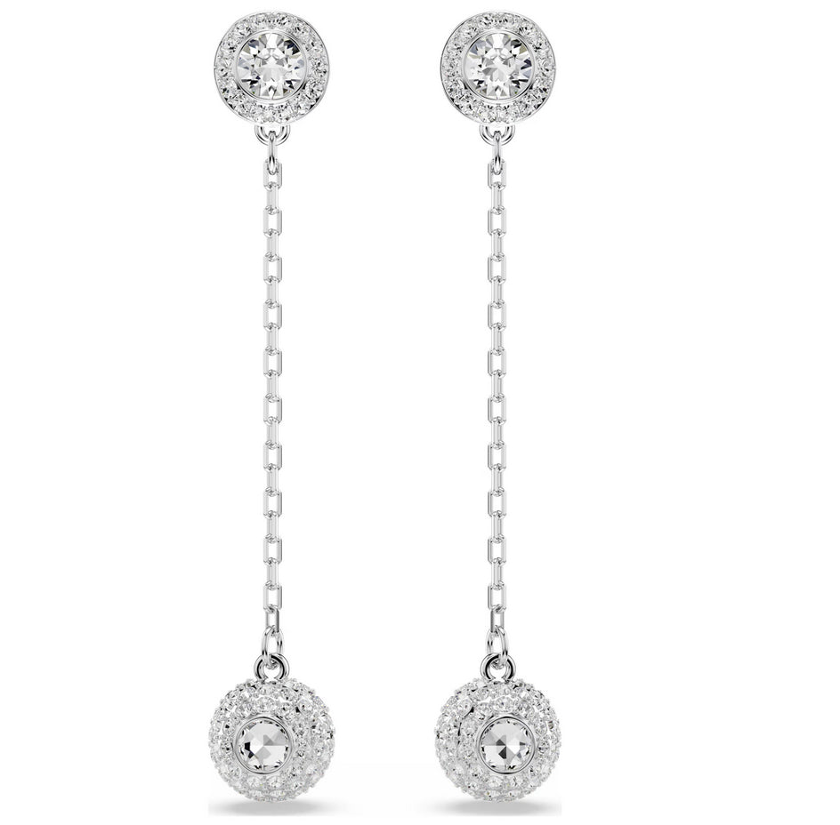 Swarovski 5732273 Orecchini pendenti Una Angelic Taglio Round Bianchi
